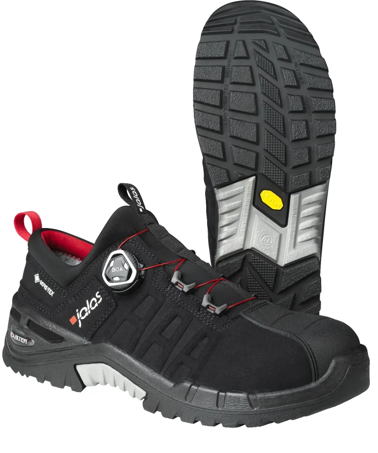 JALAS® EXALTER 9968 GTX S3 félcipő uniszex - fekete piros elemekkel