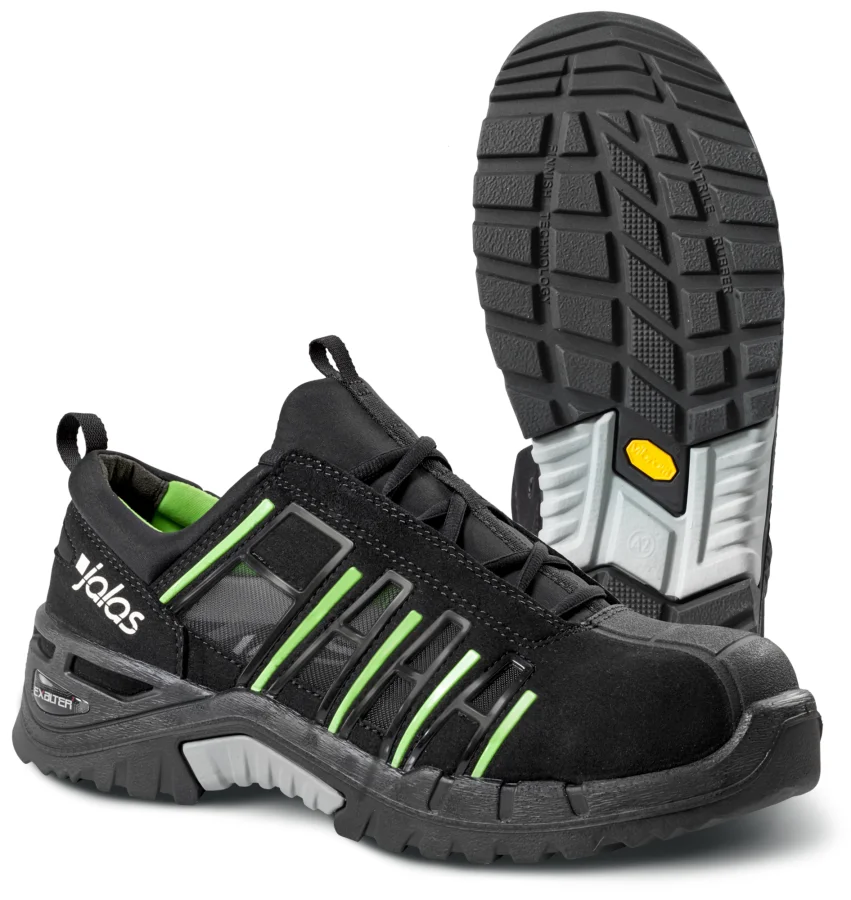 Obuv JALAS® EXALTER 9915 S1, P, SRC, HRO polobotka - černá se zelenými prvky