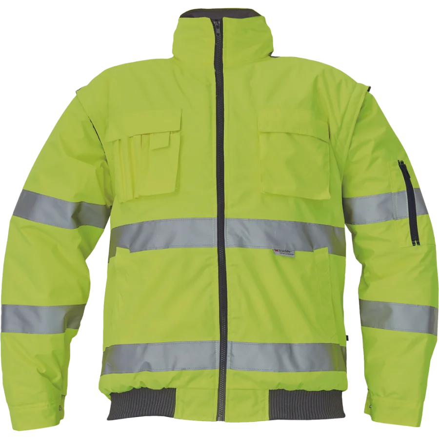 Hi-Vis bunda CLOVELLY PILOT 2 v 1 - žlutá