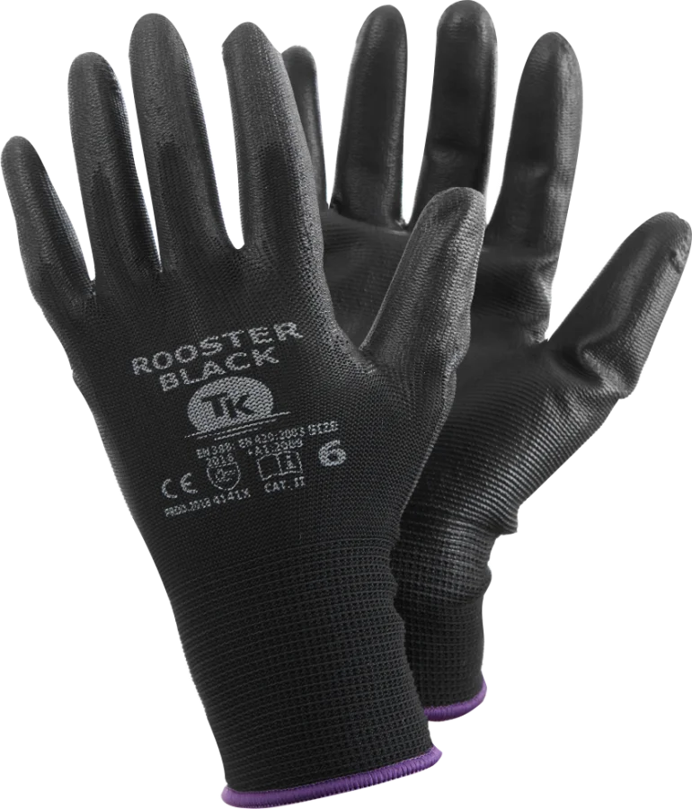 TK ROOSTER BLACK rukavice unisex - černá