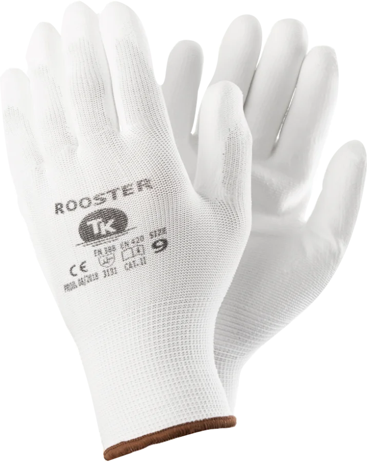 TK ROOSTER rukavice unisex - bílá