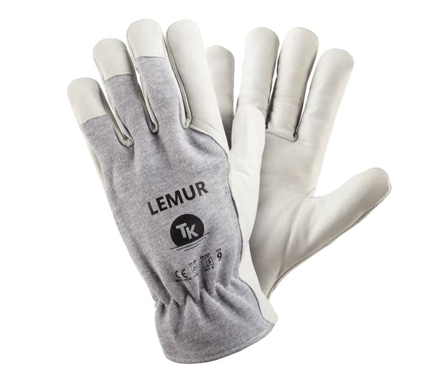LEMUR rukavice unisex kombinované - šedá