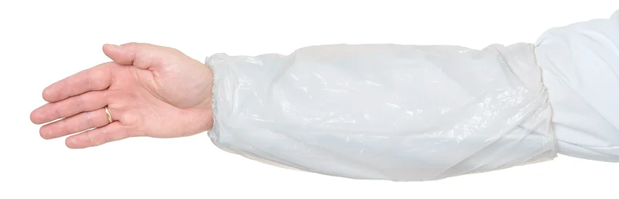 NÁVLEKY NA RUCE, polyetylenové, bílé