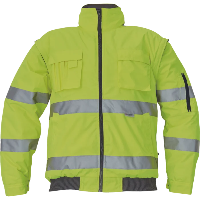 Hi-Vis bunda CLOVELLY PILOT 2 v 1 - žlutá