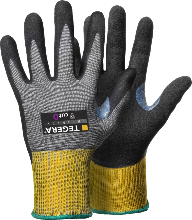 TEGERA INFINITY 8807 rukavice unisex protiřezné - černá/šedá