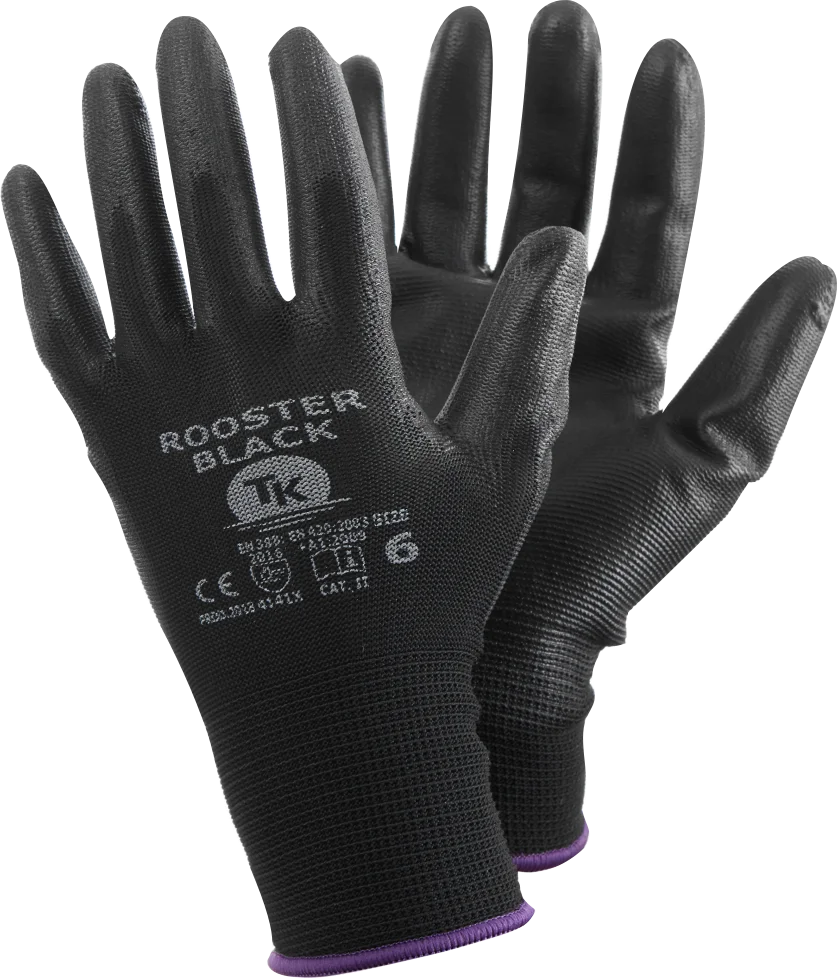TK ROOSTER BLACK rukavice unisex - černá