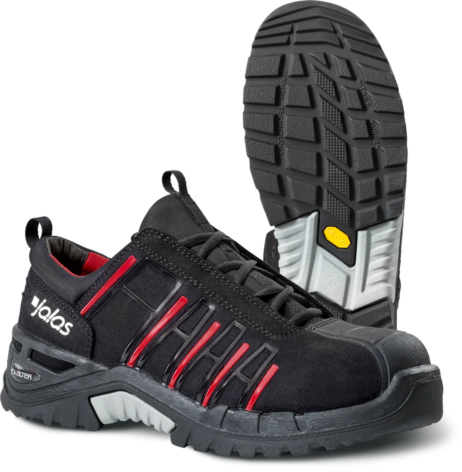 Obuv JALAS® EXALTER 9955 S3, SRC, HRO polobotka - černá s červenými prvky
