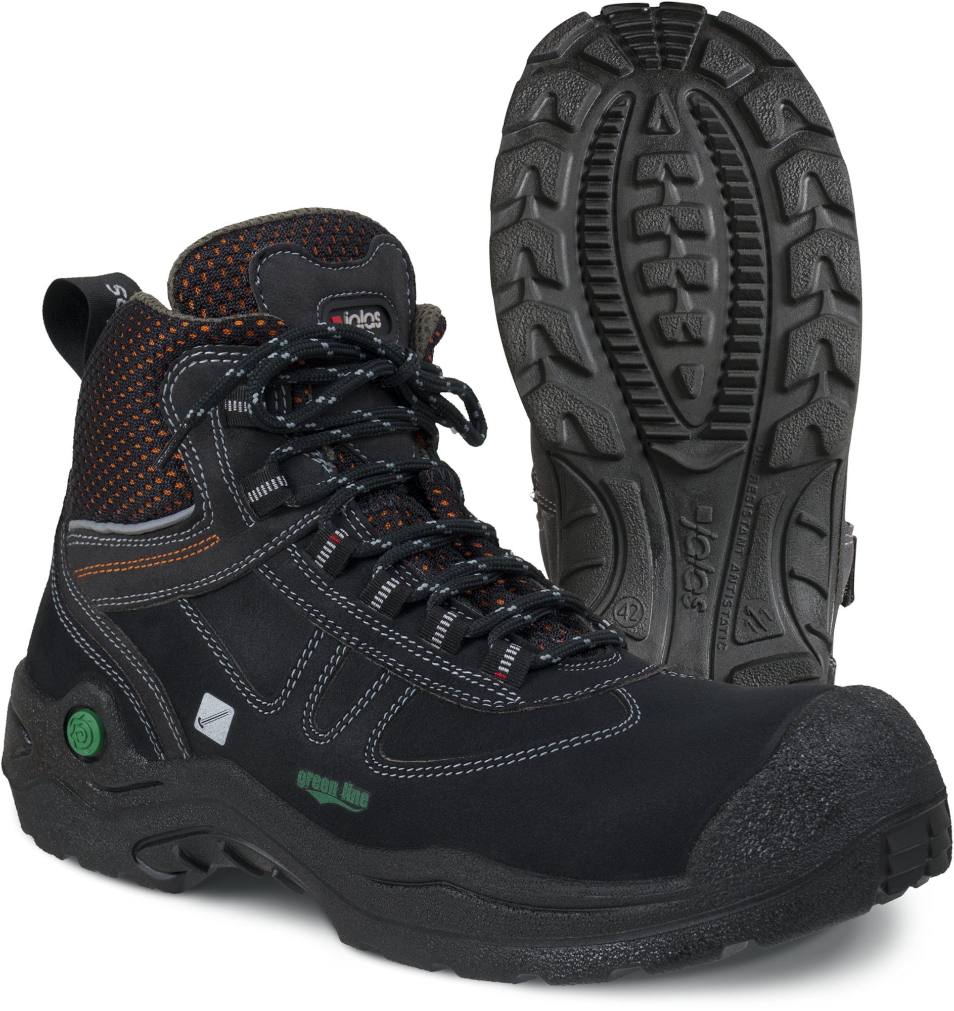 JALAS® GREEN LINE 6498 NATURE bokacipő S3, SRC - fekete
