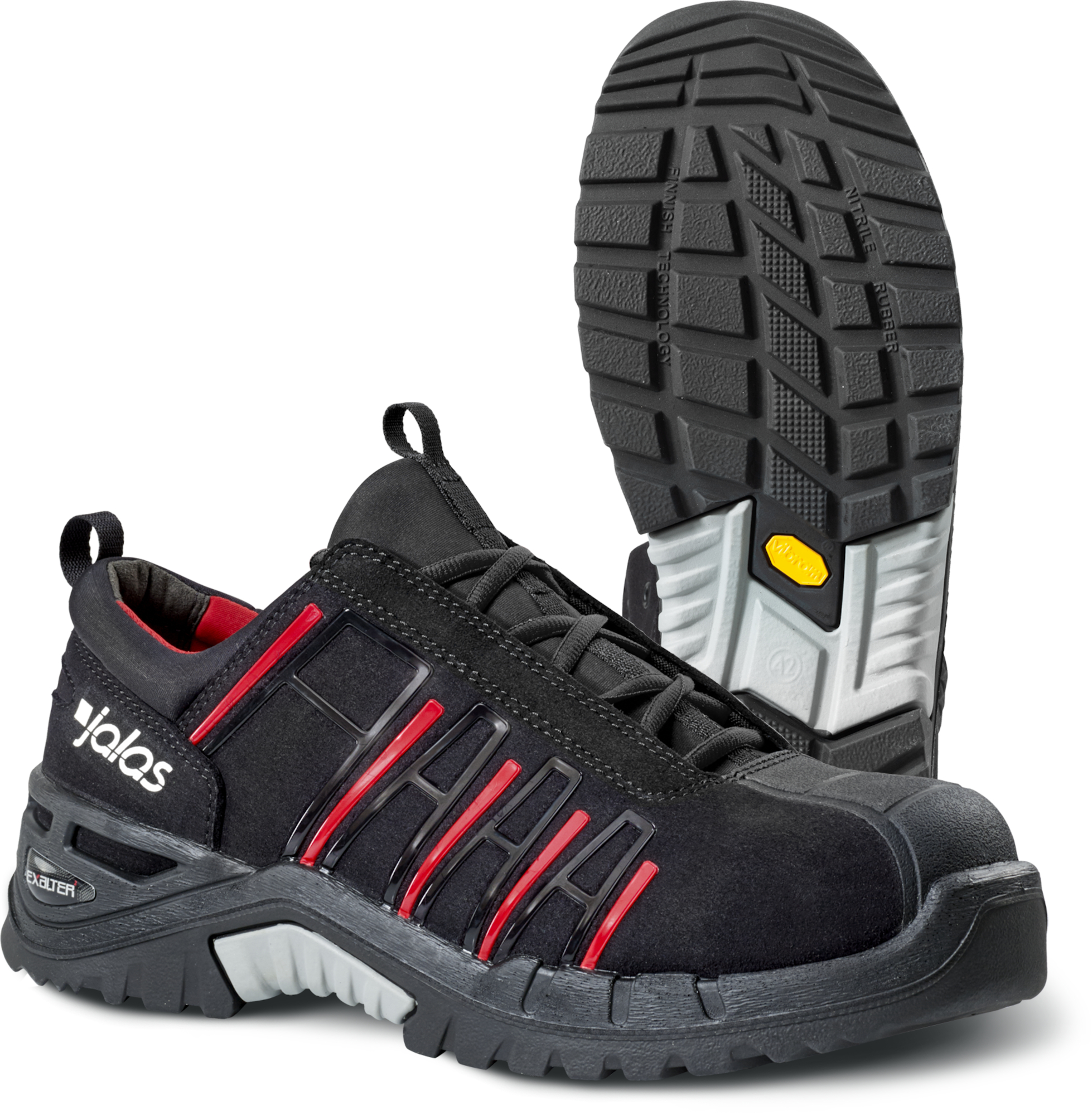 Obuv JALAS® EXALTER 9955 S3, SRC, HRO polobotka - černá s červenými prvky