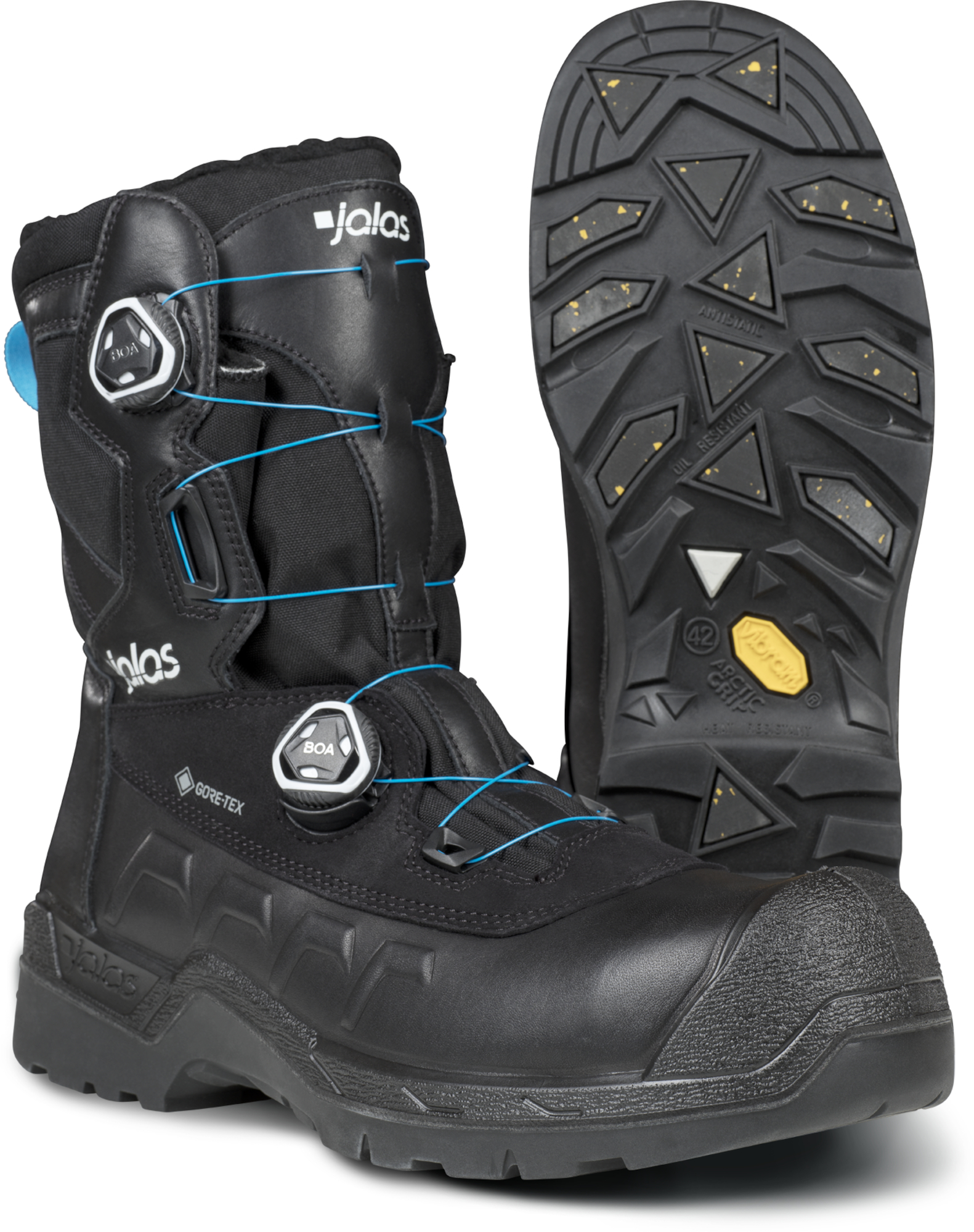 JALAS® HEAVY DUTY 1398 WINTER magas GTX S3, SRC, WR, HRO, CI munkavédelmi cipő - fekete