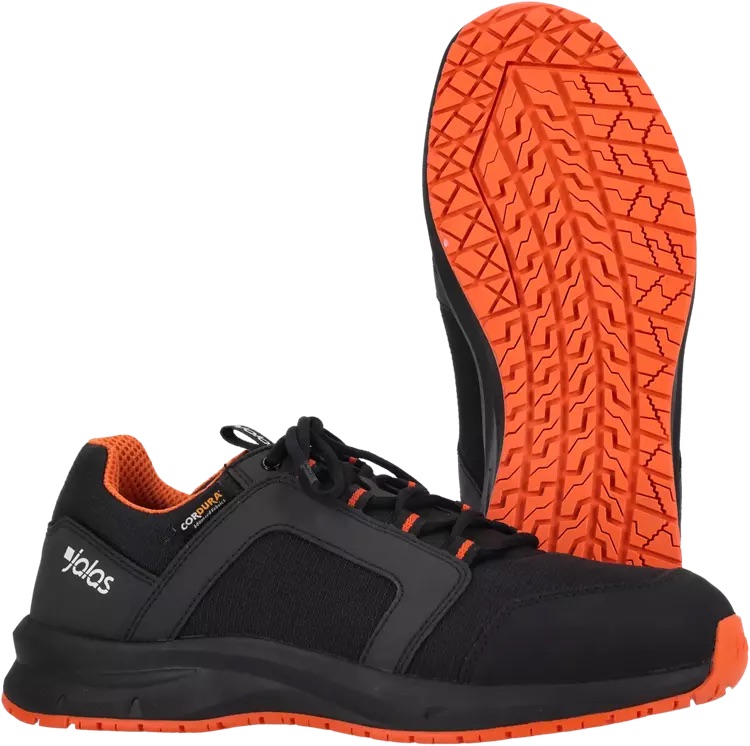 JALAS Tempus 5715 S3S, SR, FO, SC félcipő uniszex - fekete/narancs