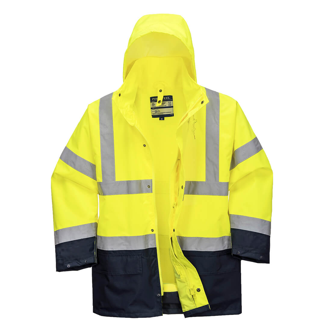 munkadzseki fényvisszaverő PORTWEST ESSENTIAL HI-VIS 5 az 1-ben sárga