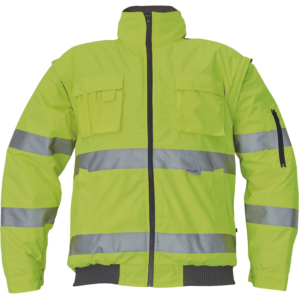 Hi-Vis munkadzseki CLOVELLY PILOT 2 az 1-ben - sárga